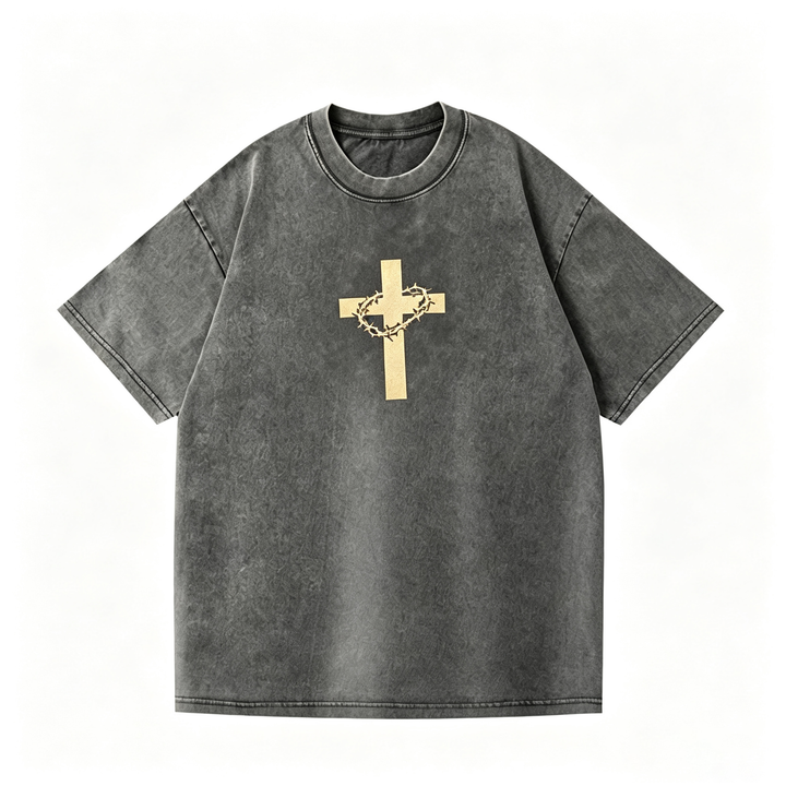 Washed Cross Thorn Crown Short Sleeve