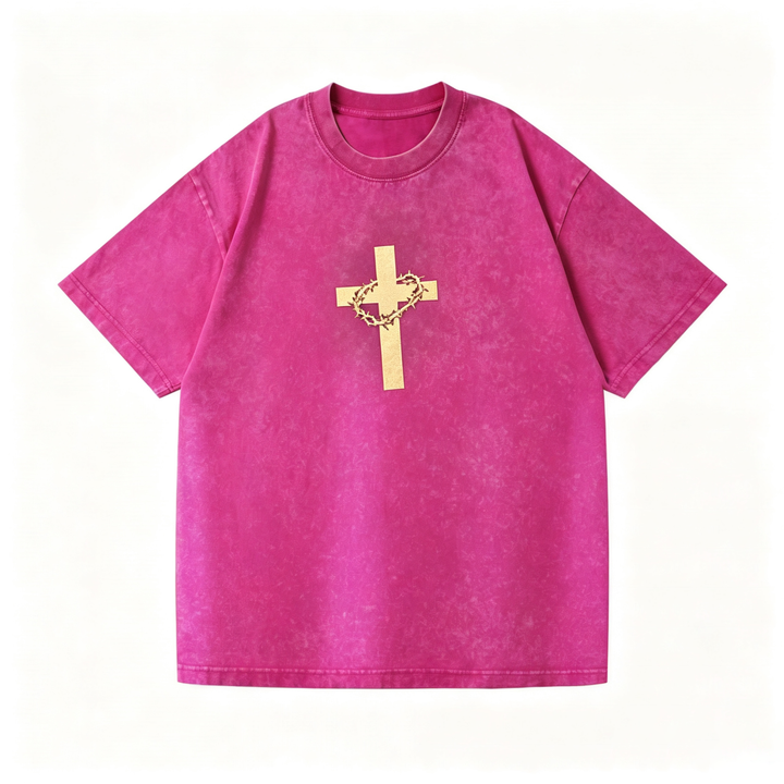 Washed Cross Thorn Crown Short Sleeve