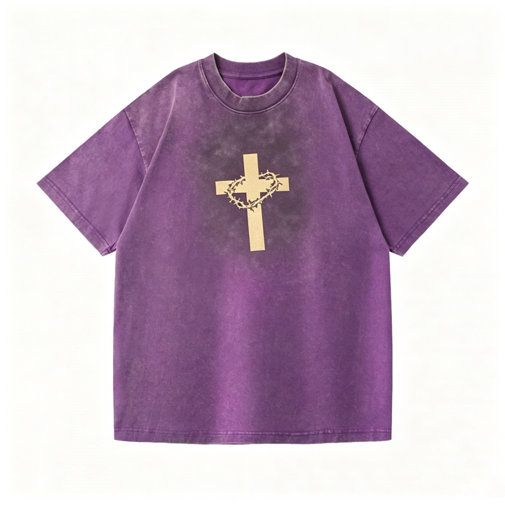 Washed Cross Thorn Crown Short Sleeve