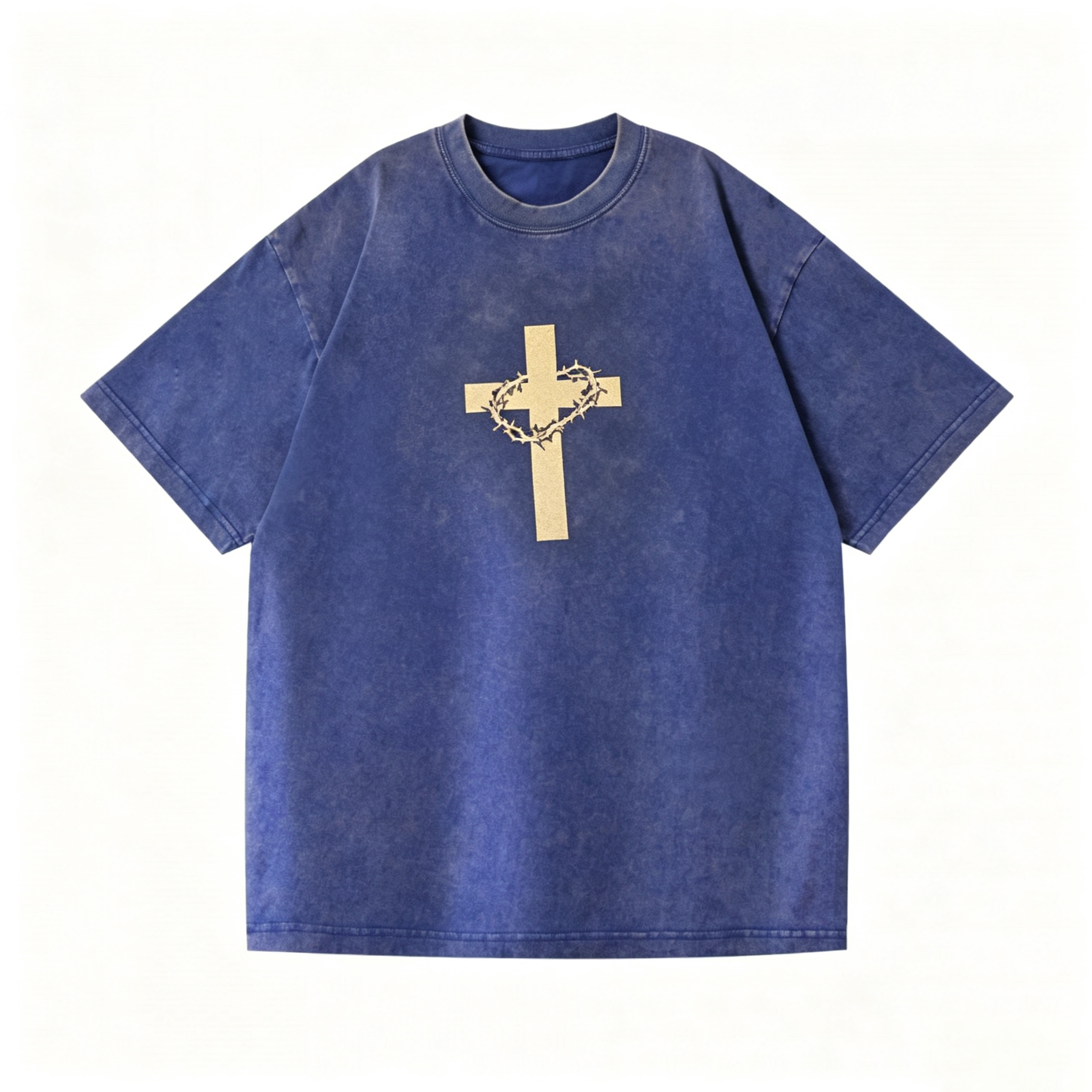 Washed Cross Thorn Crown Short Sleeve