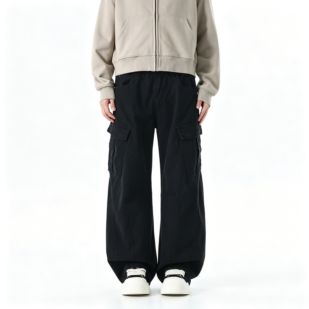 Multi Pocket Vintage Washed Cargo Pants