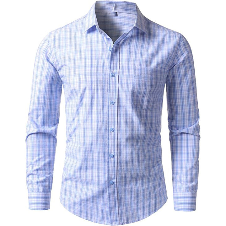 Classic Plaid Long Sleeve Shirt For Men