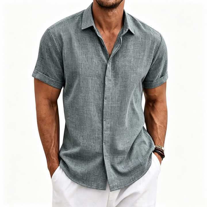 Vacation Loose Linen Short-Sleeve Shirt