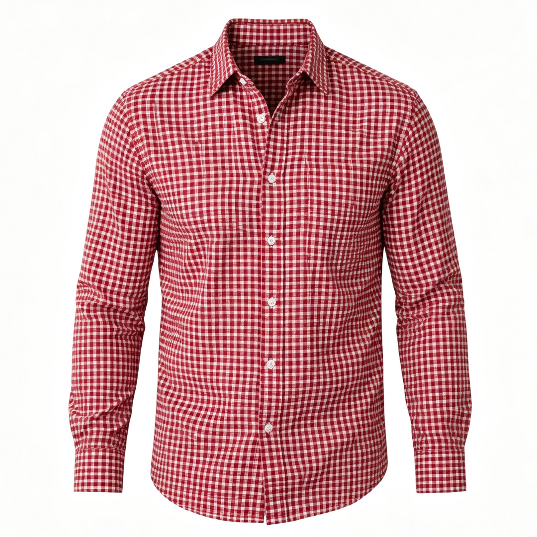 Classic Plaid Long Sleeve Shirt For Men