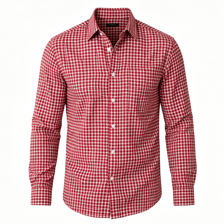 Classic Plaid Long Sleeve Shirt For Men