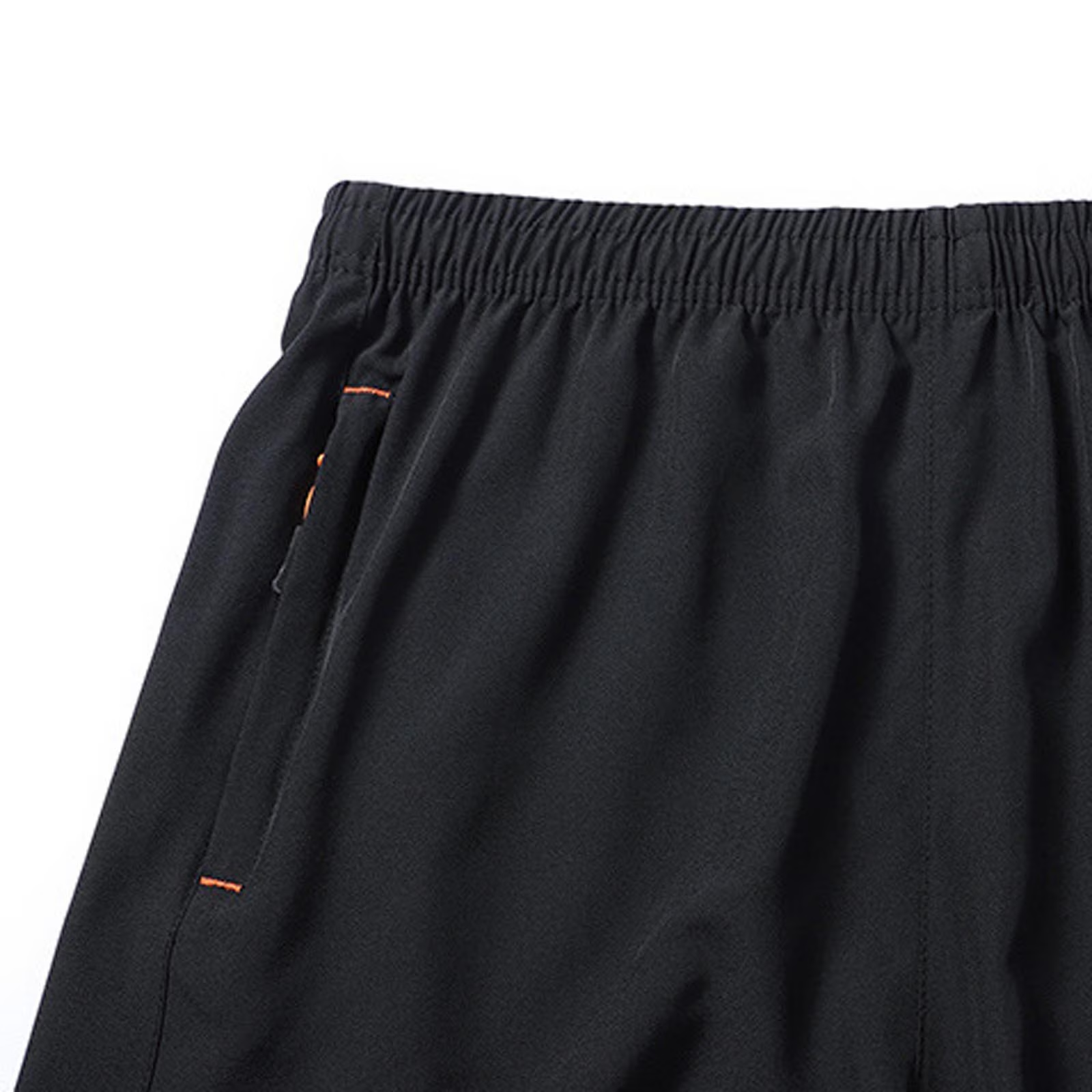 Quick-drying, elastic waistband, lightweight and stretchy; suitable for fitness training and running; features zippered pockets.