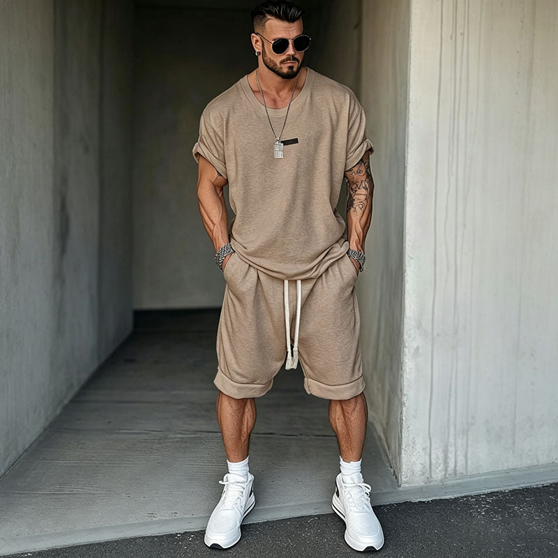 Men's short-sleeved sportswear suit