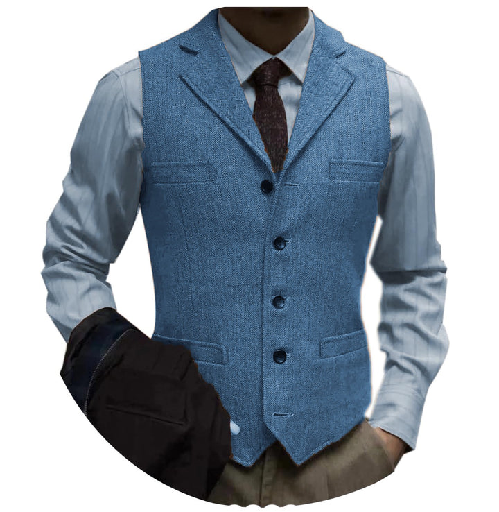 herringbone tweed suit vest