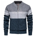 Men's Knitted Color Block Cardigan Jacket
