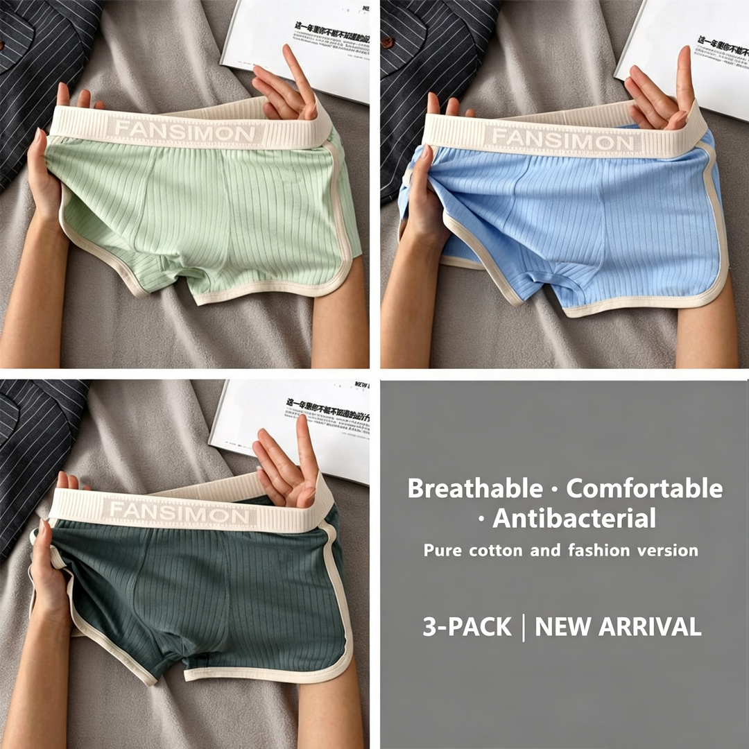 Color Splicing Mid‑Rise Boxer Brief Shorts