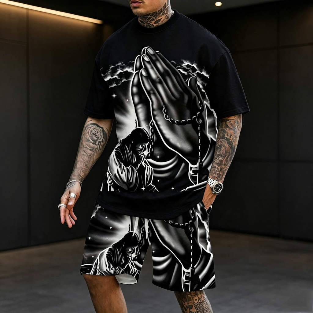 Men Praying Hands 2Piece Set