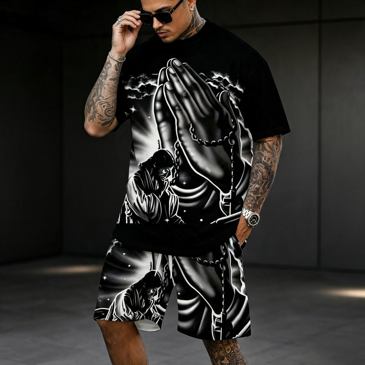 Men Praying Hands 2Piece Set