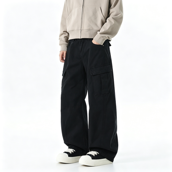 Multi Pocket Vintage Washed Cargo Pants