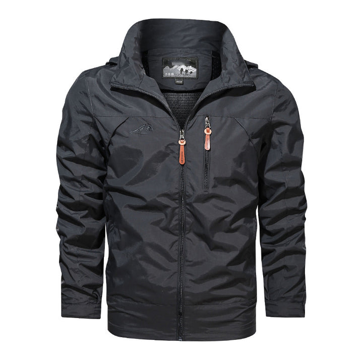 Men Outdoor Waterproof Hooded Hiking Jacket