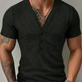 Short-sleeve V-neck polo shirt