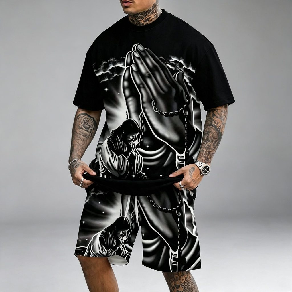 Men Praying Hands 2Piece Set