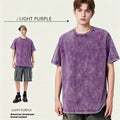 Distressed loose-fit pure cotton T-shirt