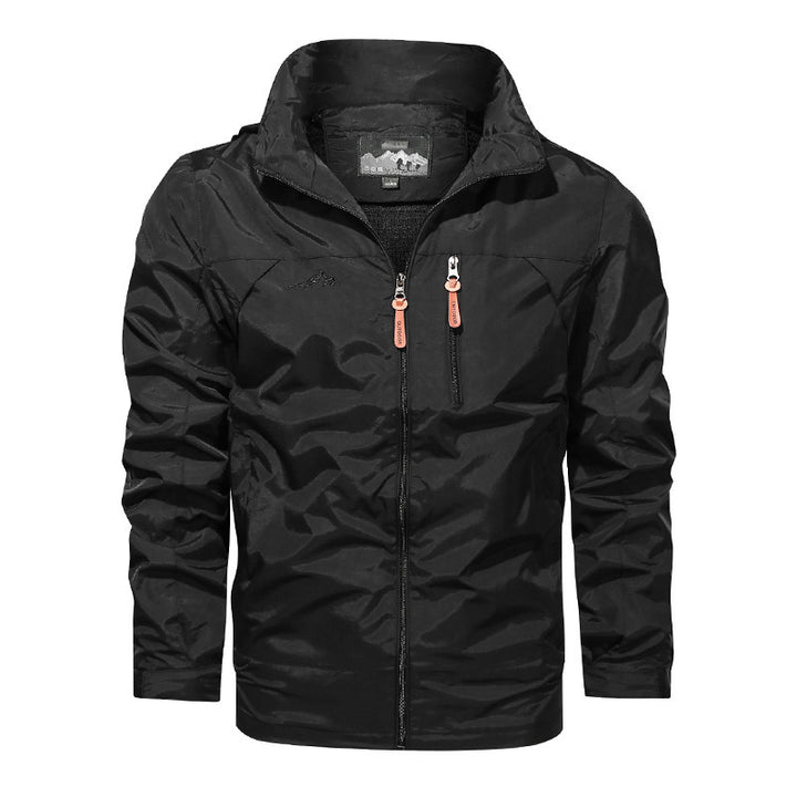 Men Outdoor Waterproof Hooded Hiking Jacket