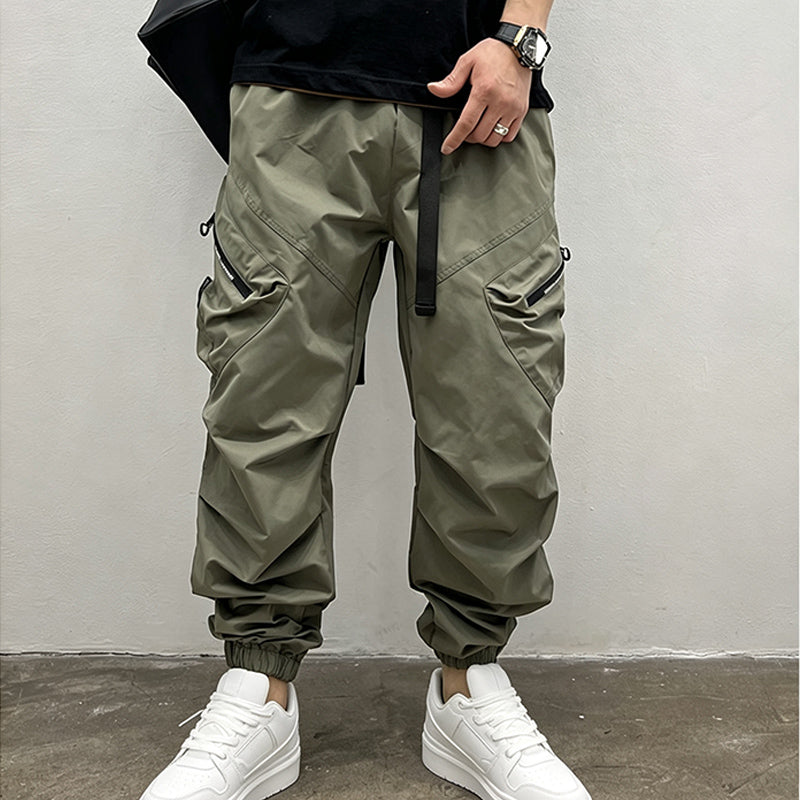Functional Zipper Pocket Cargo Jogger Pants