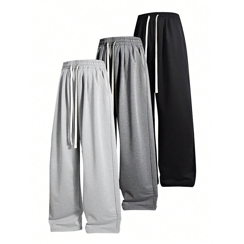 Casual straight-leg versatile long sweatpants