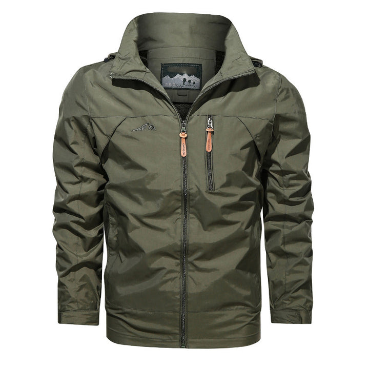 Men Outdoor Waterproof Hooded Hiking Jacket