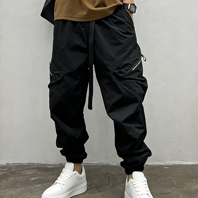 Functional Zipper Pocket Cargo Jogger Pants