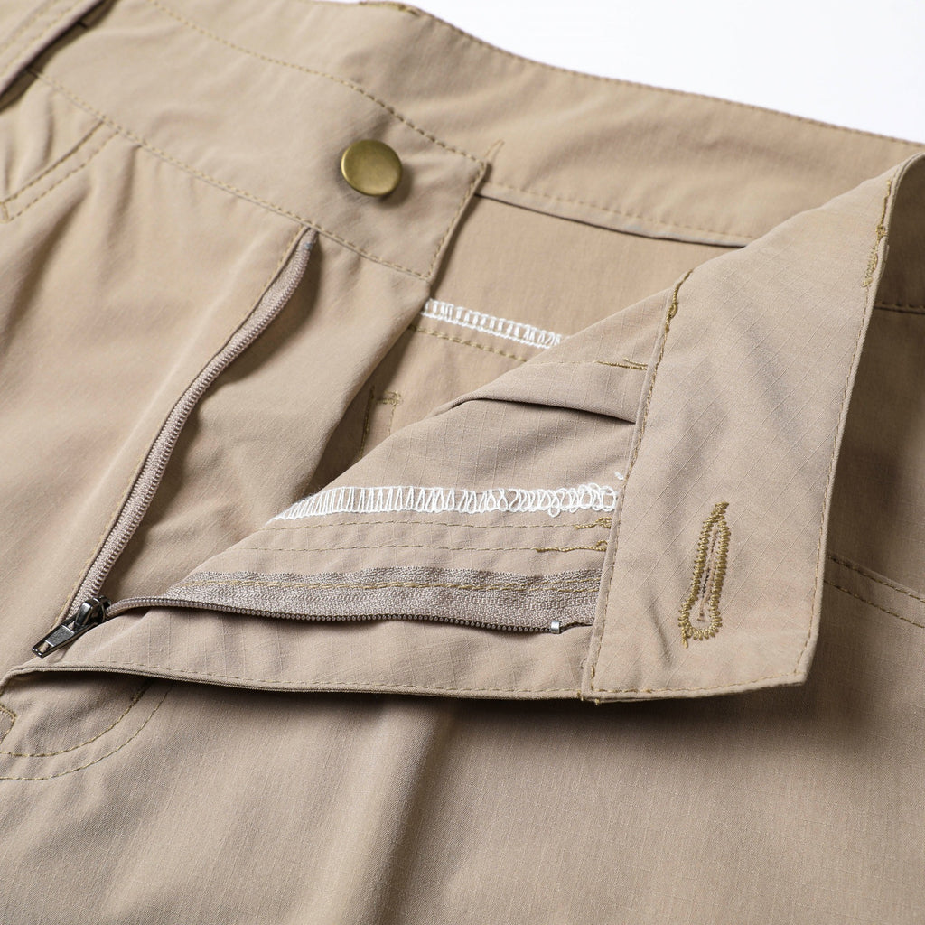 Men's Big & Tall Hiking Cargo Shorts – Zippered Pockets, Breathable & Casual, Elastic Waistband
