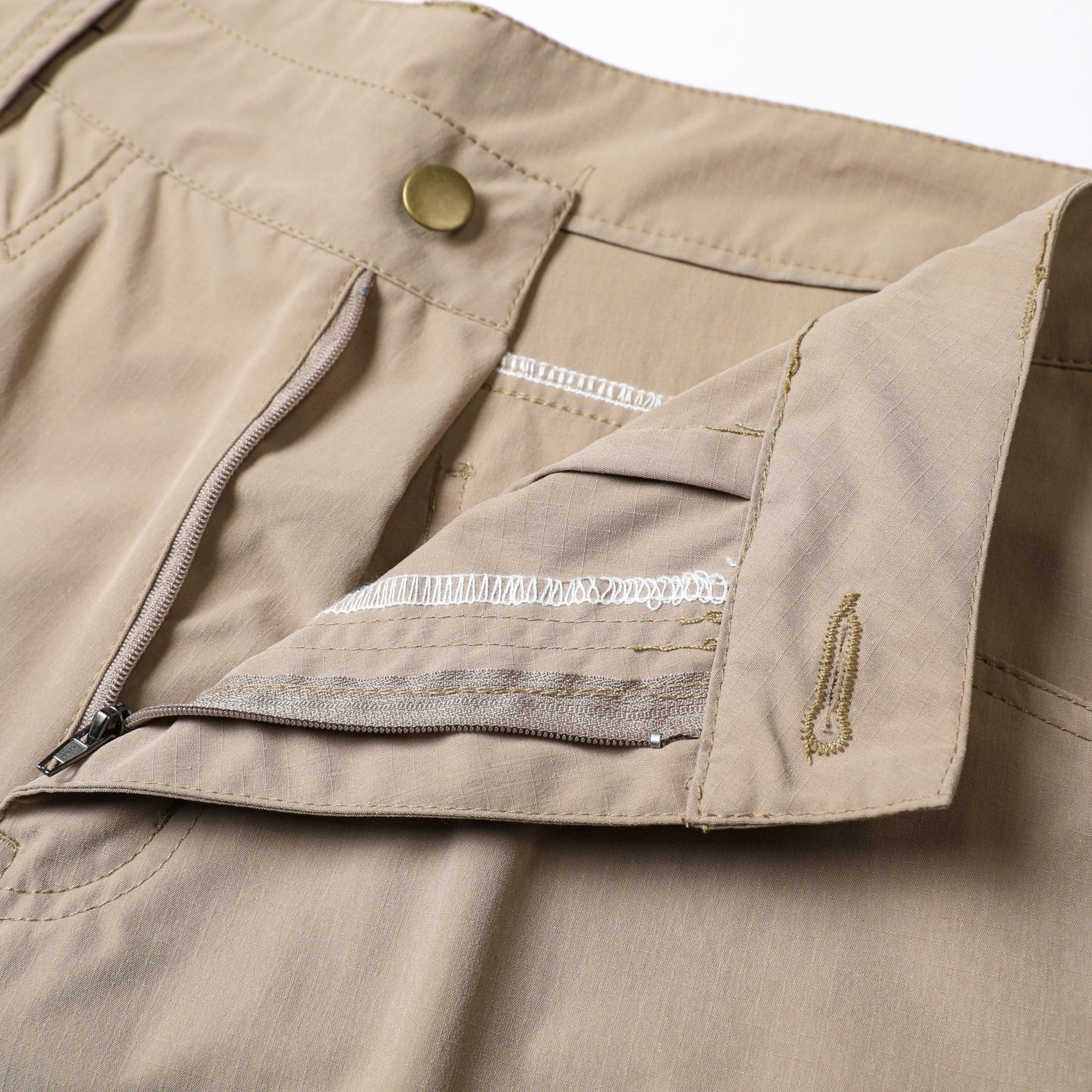 Men's Big & Tall Hiking Cargo Shorts – Zippered Pockets, Breathable & Casual, Elastic Waistband