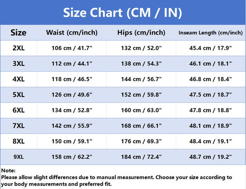 Men's plus-size casual workwear capri pants