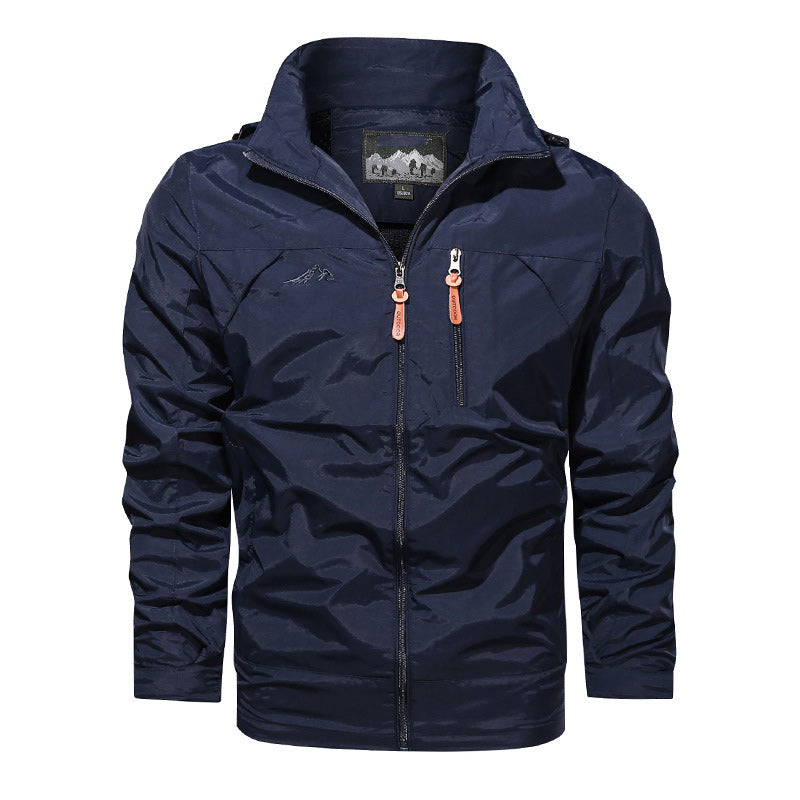 Men Outdoor Waterproof Hooded Hiking Jacket