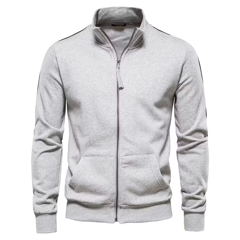 Men's Casual Solid Zip-Up Sweatshirt