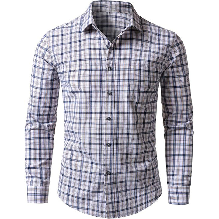 Classic Plaid Long Sleeve Shirt For Men