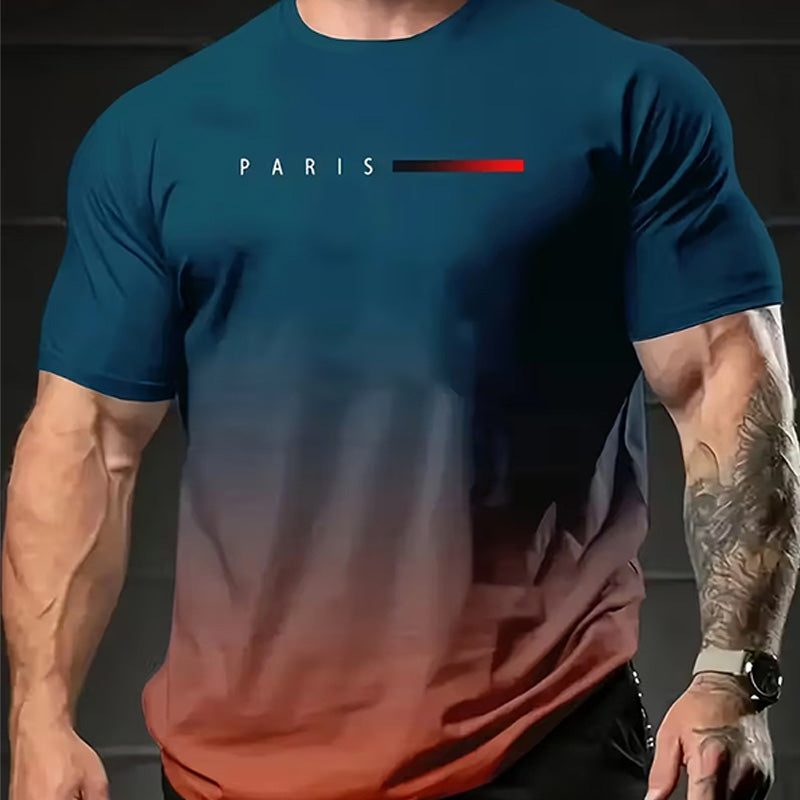 3D Digital Print Crew Neck T-Shirt