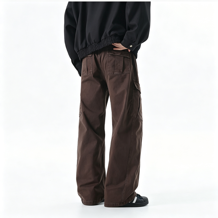 Multi Pocket Vintage Washed Cargo Pants