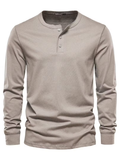 Men's Henley High Quality 100% Cotton T-Shirt