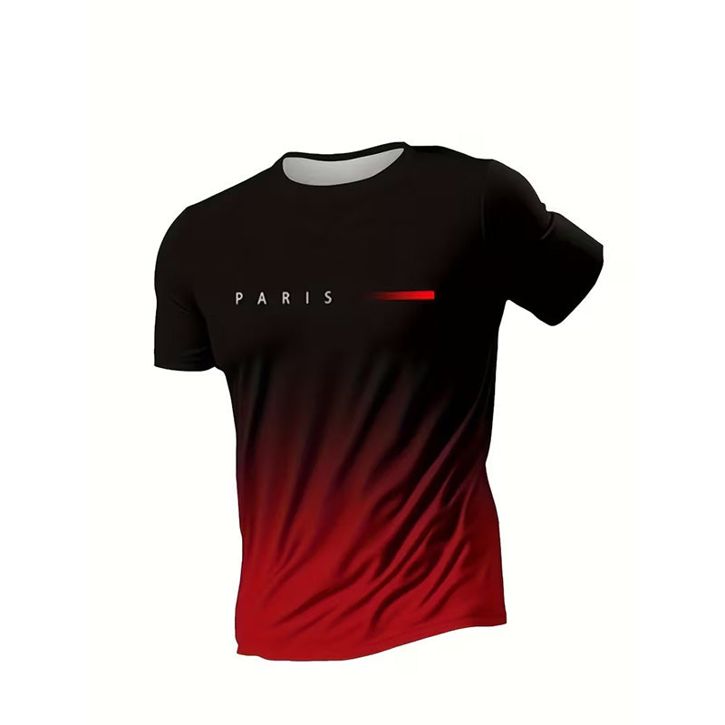 3D Digital Print Crew Neck T-Shirt