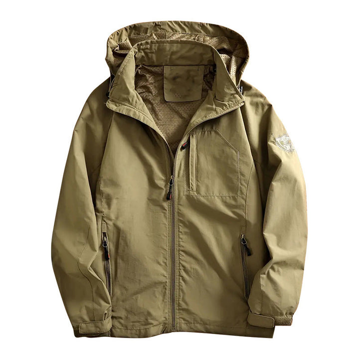 Men Outdoor Waterproof Hooded Hiking Jacket
