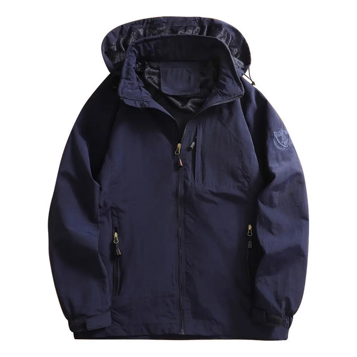 Men Outdoor Waterproof Hooded Hiking Jacket