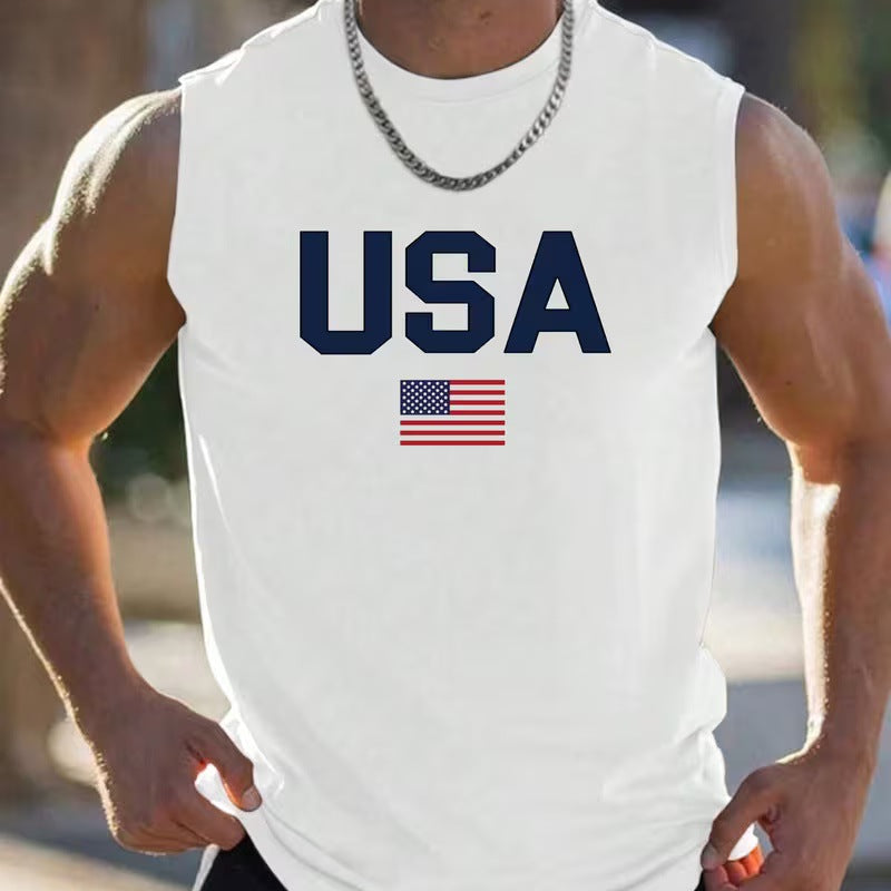 Printed Plaid Quick-Dry Fitness Tank Top