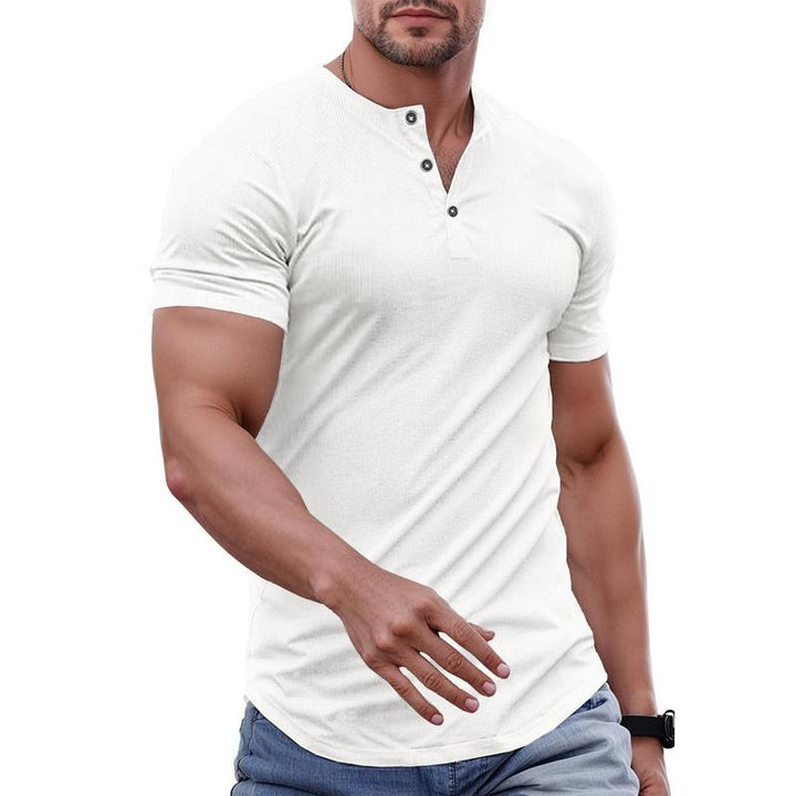 Solid-color golf polo shirt