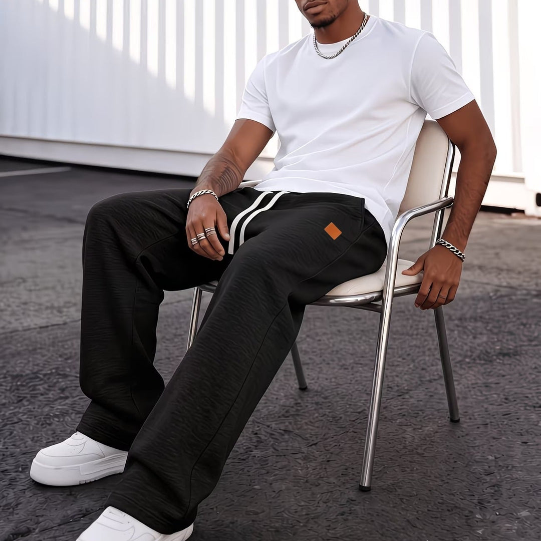 Fleece Lined Loose Straight Leg Casual Sweatpants