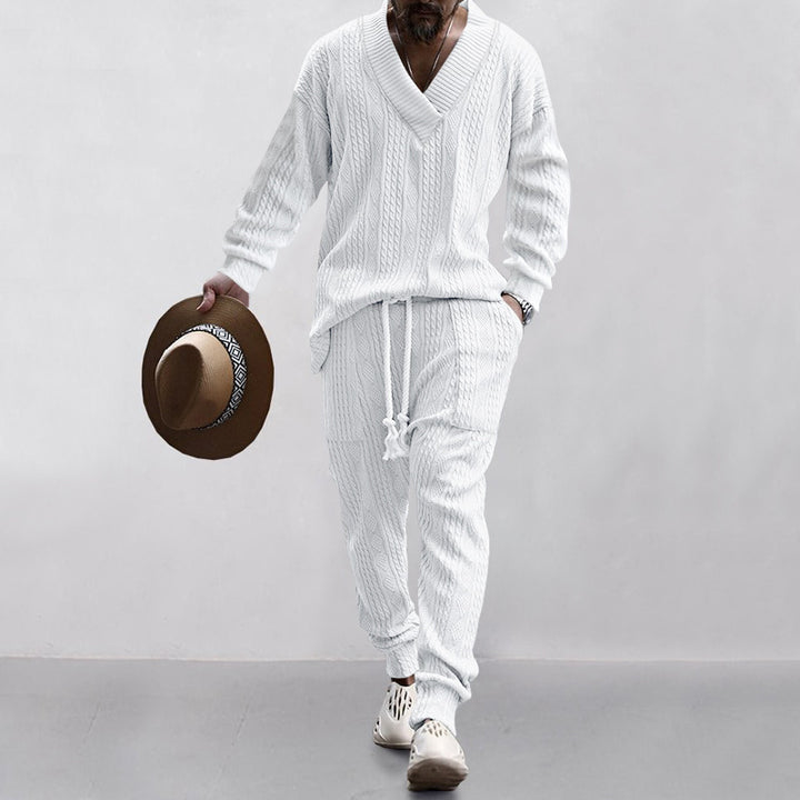 Men Knit Sweater Pants Set