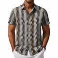 Men's Iridescent Cut-Out Knit Shirt