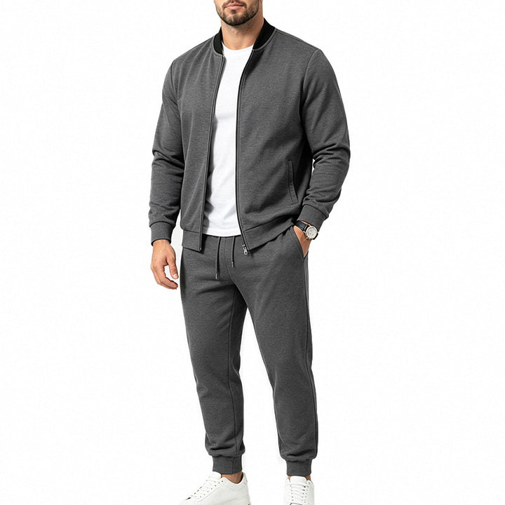 Sporty Bomber Top And Jogger Pant Set