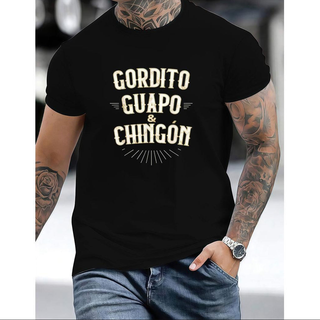 Printed Letter Pure Cotton T-Shirt