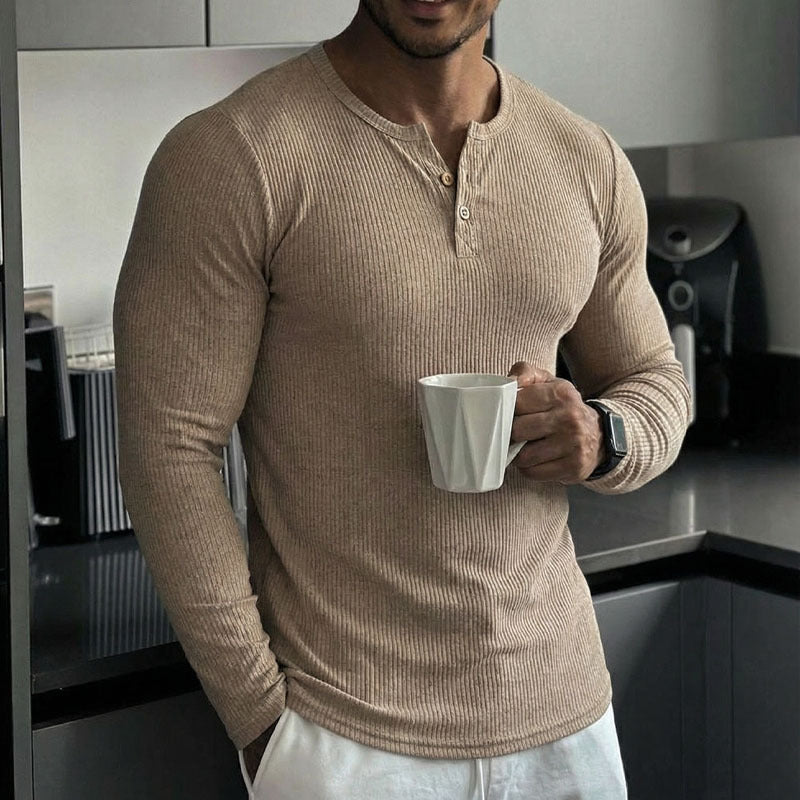 Men’s Slim‑Fit Quarter‑Zip Long Sleeve Athletic Top