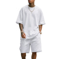 Men's Casual Sports Short-Sleeve Top and Shorts Set