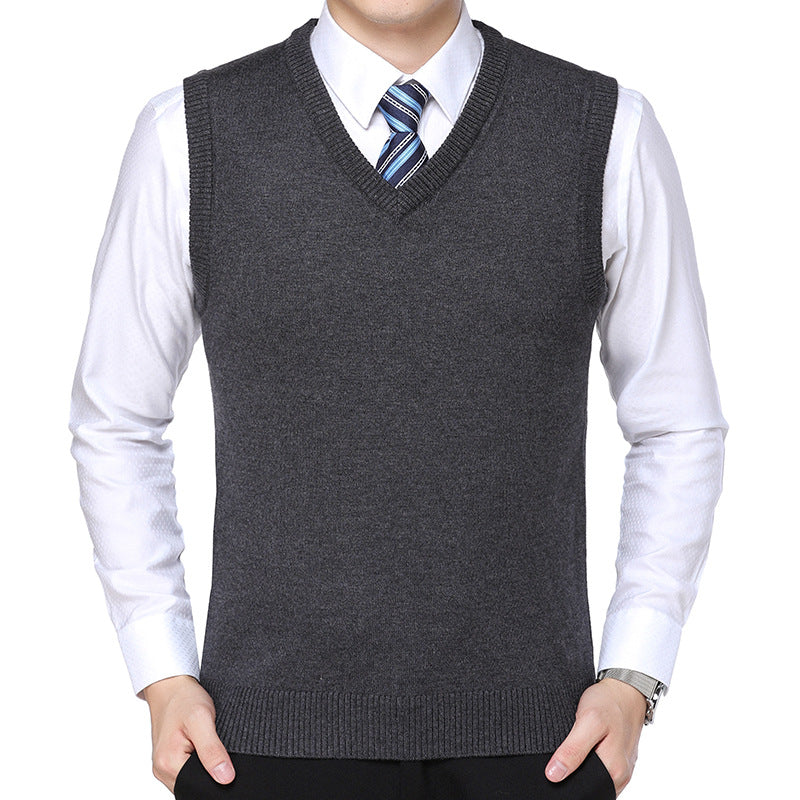 Casual V Neck Sleeveless Pullover Vest