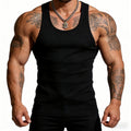 Men's chunky-ribbed racerback tank top