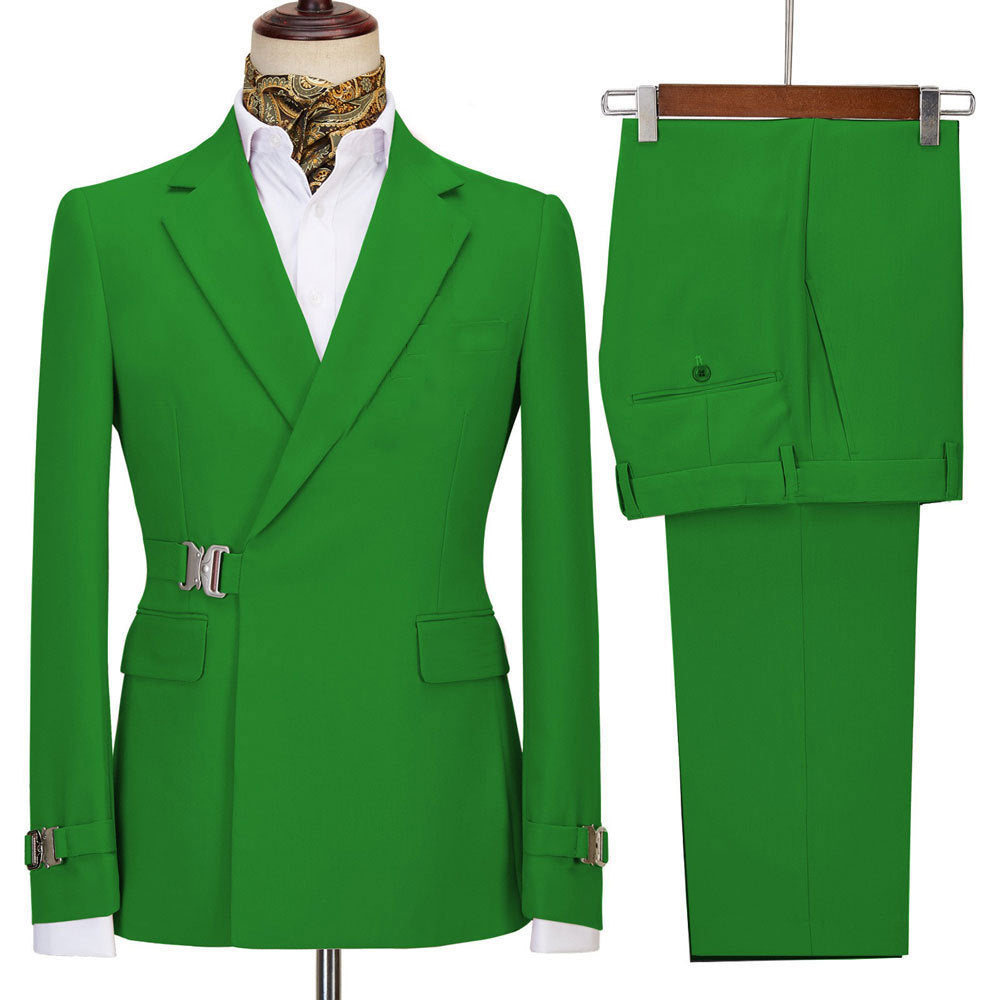 Men's two-piece suit with notch lapels
